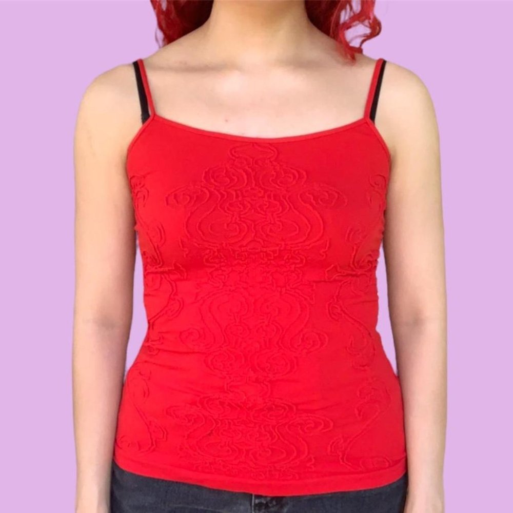 VINTAGE Y2K‎ VAMPY RED CAMI TANK